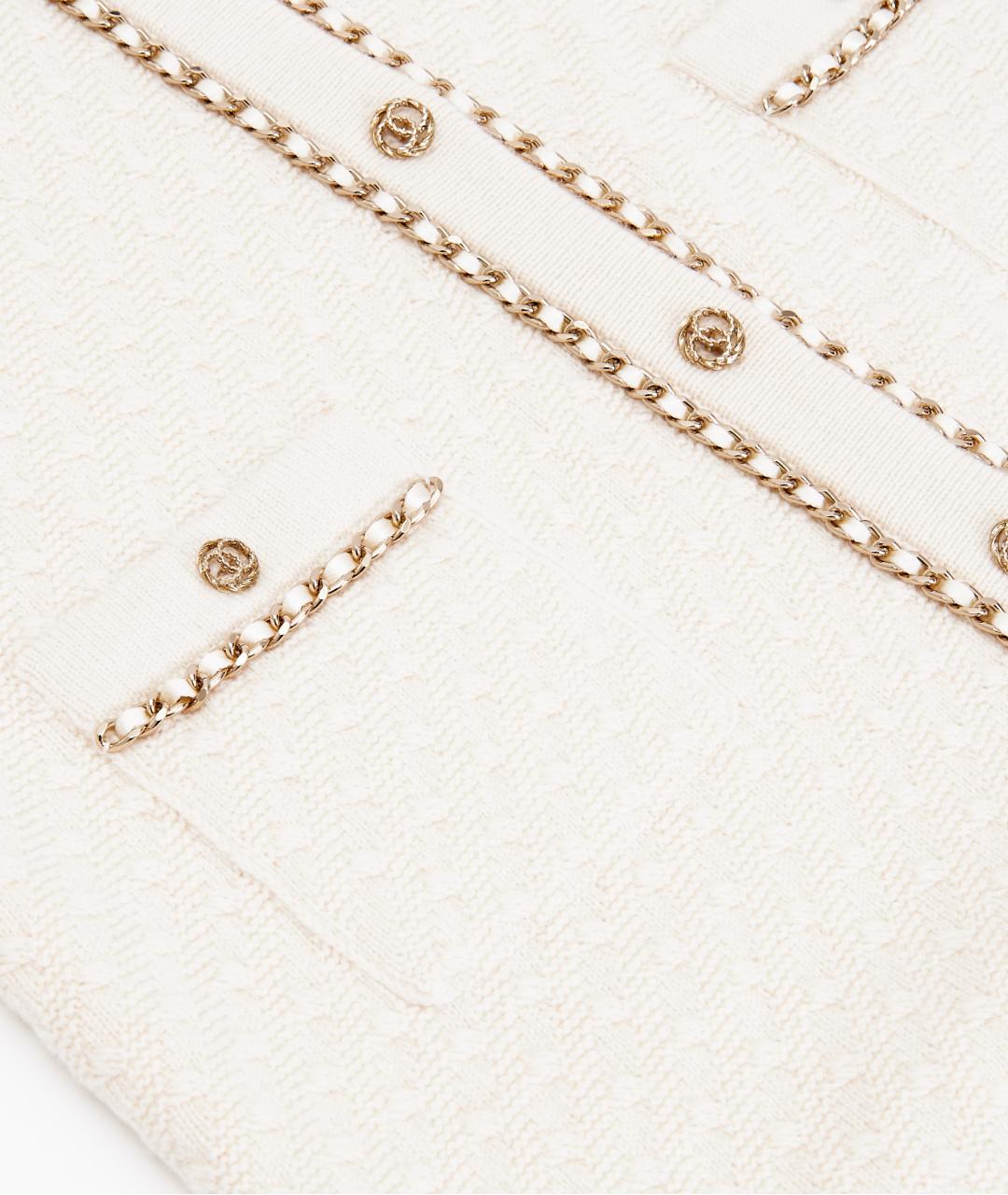 CHANEL Бежевый кашемировый кардиган, фото 4