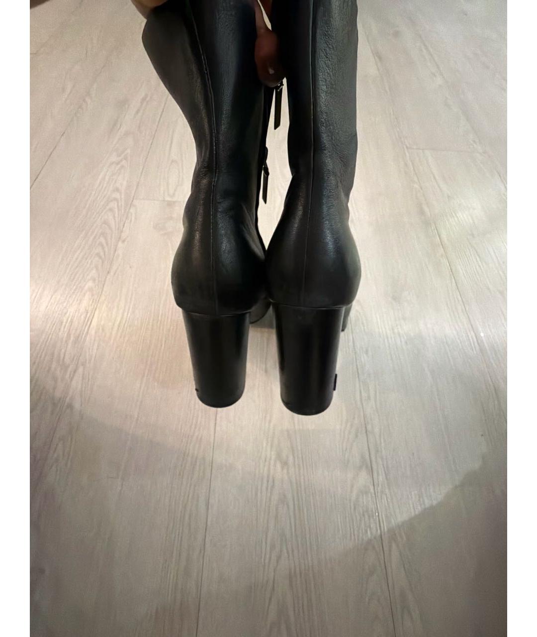 SAINT LAURENT Черные кожаные ботильоны, фото 4