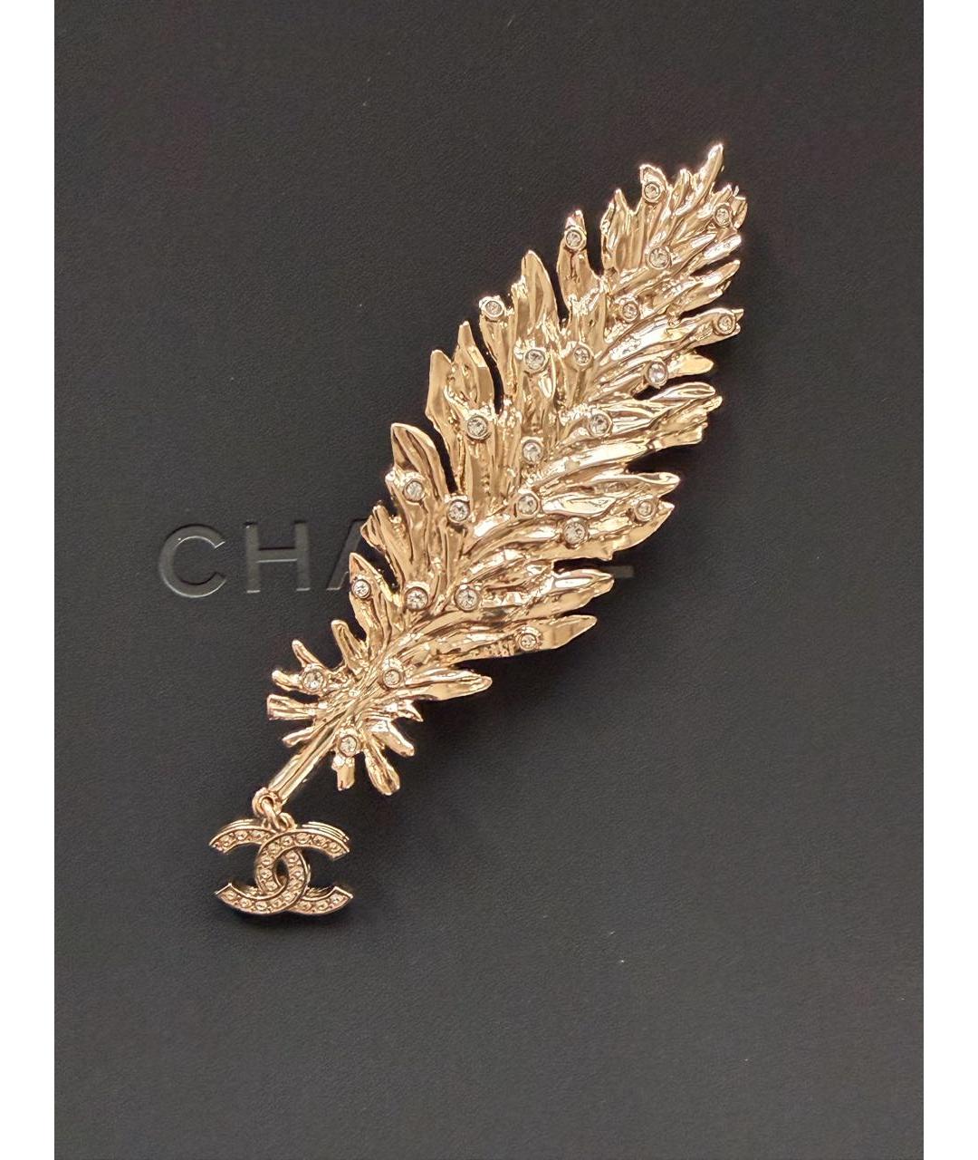 CHANEL Золотая металлическая булавка / брошь, фото 6