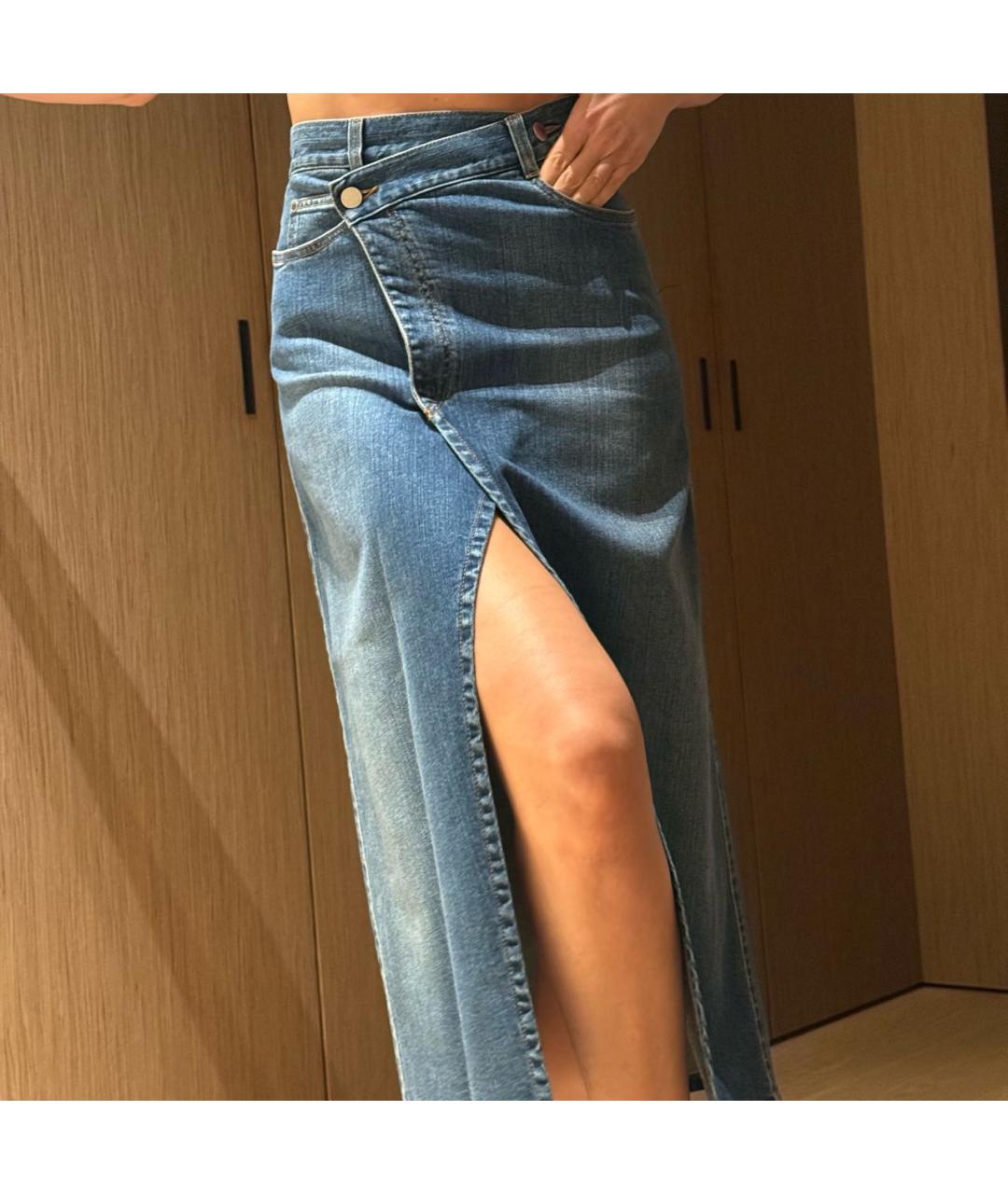 STELLA MCCARTNEY Синяя деним юбка макси, фото 5