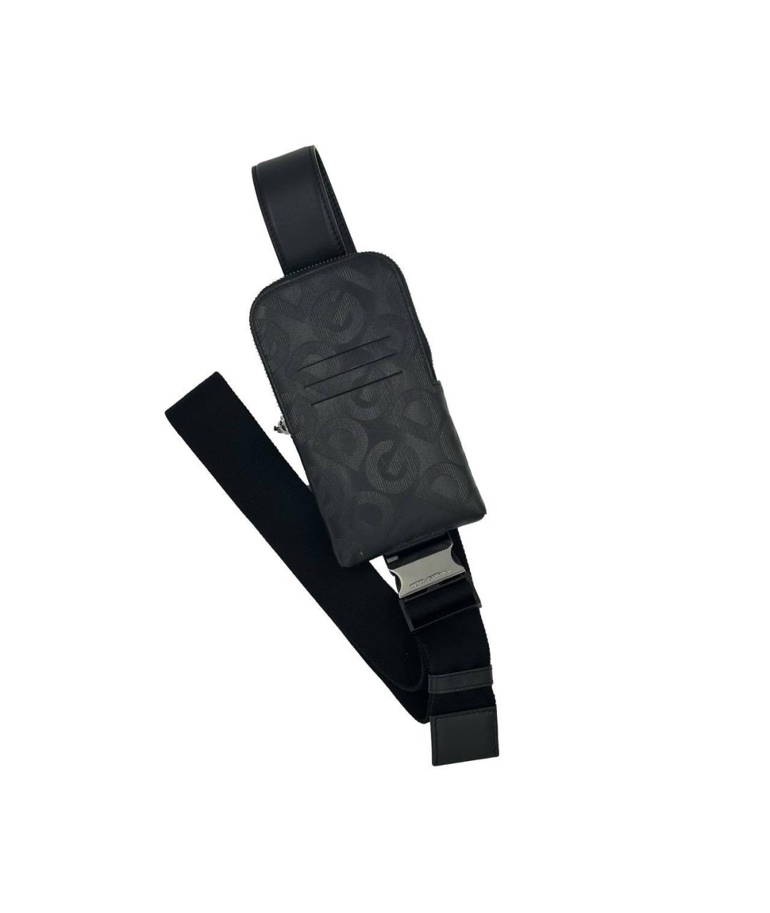 DOLCE&GABBANA Черная кожаная сумка на плечо, фото 1