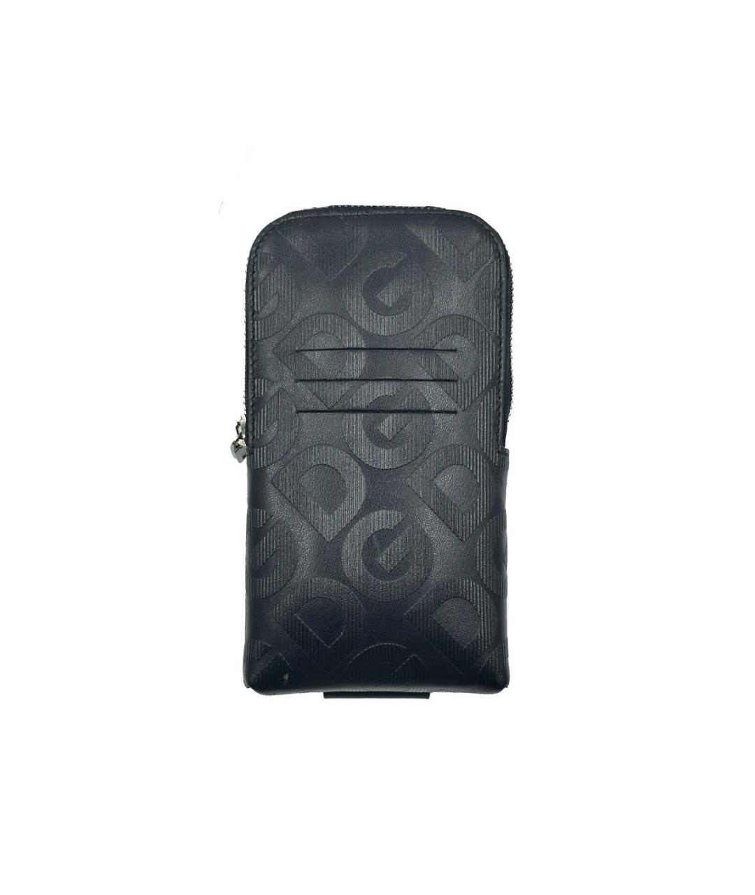 DOLCE&GABBANA Черная кожаная сумка на плечо, фото 2