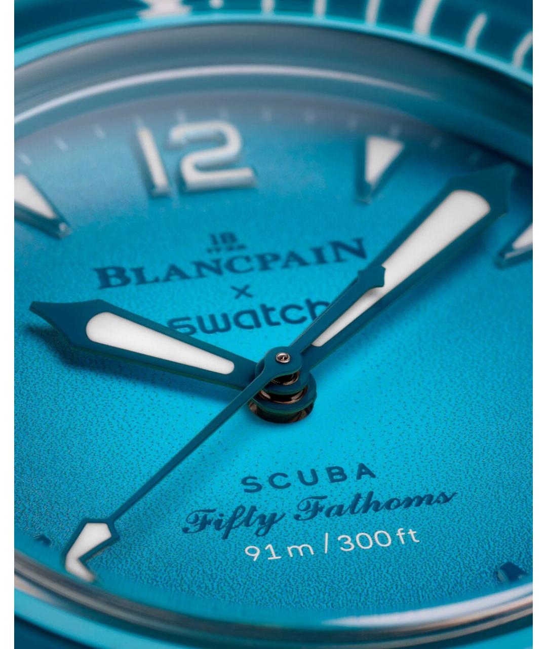 Swatch Голубые керамические часы, фото 6