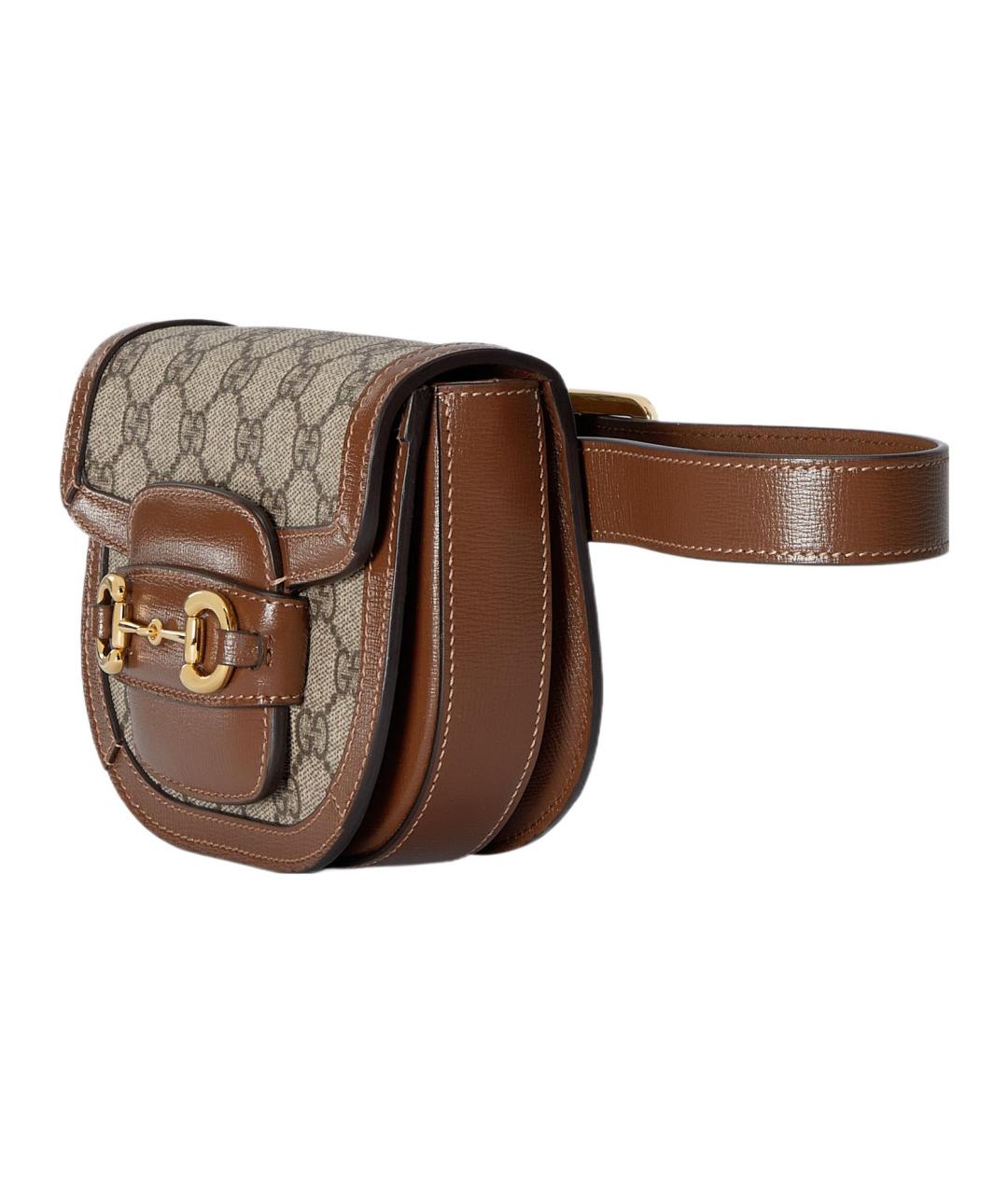 GUCCI Коричневая поясная сумка, фото 2