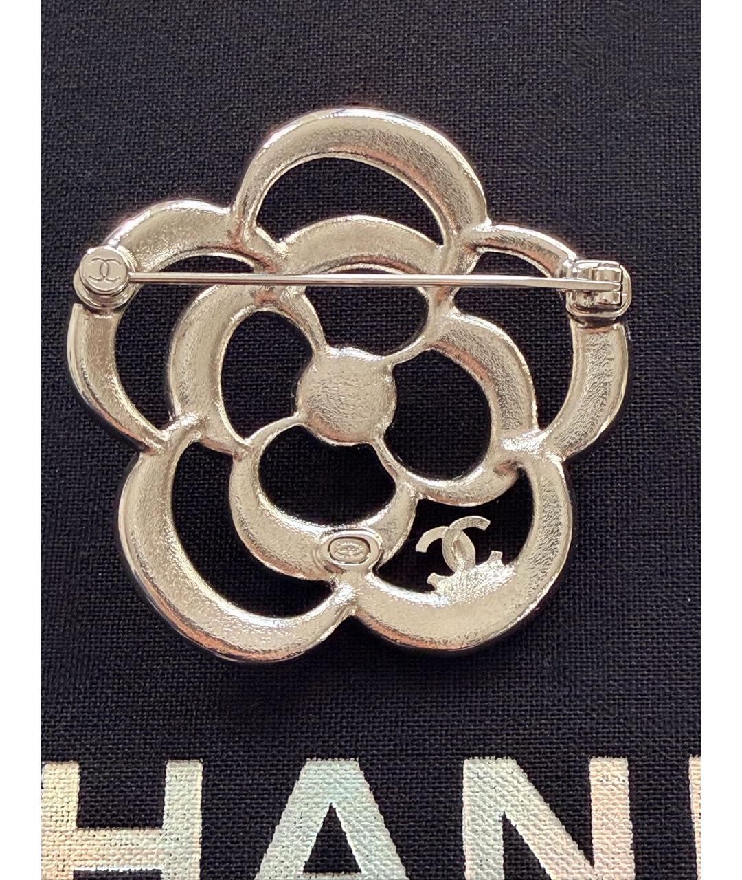 CHANEL Серебряная металлическая булавка / брошь, фото 5