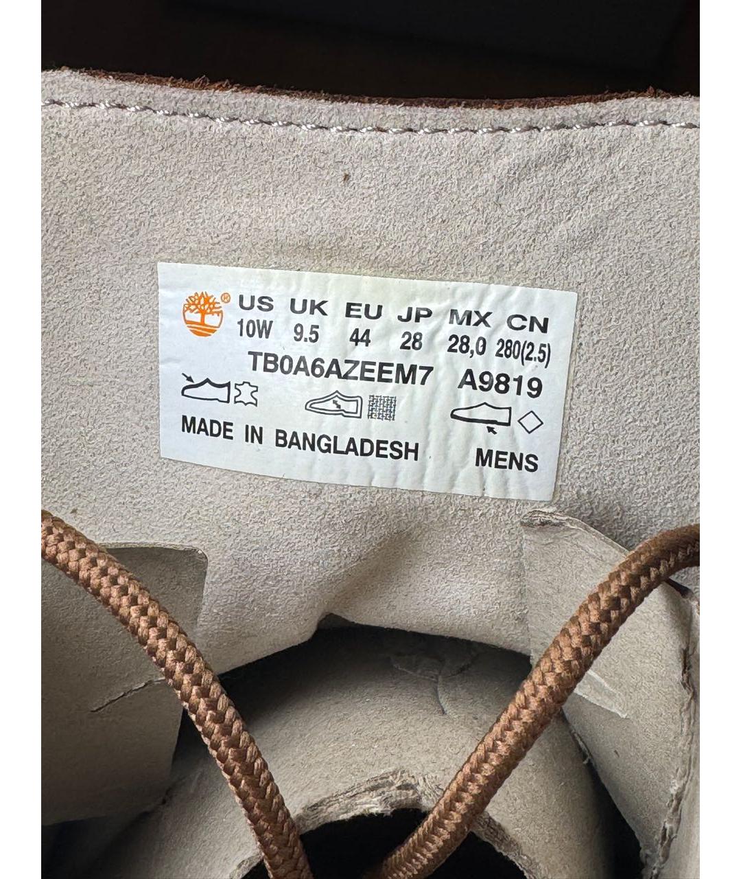 TIMBERLAND Коричневые нубуковые высокие ботинки, фото 6