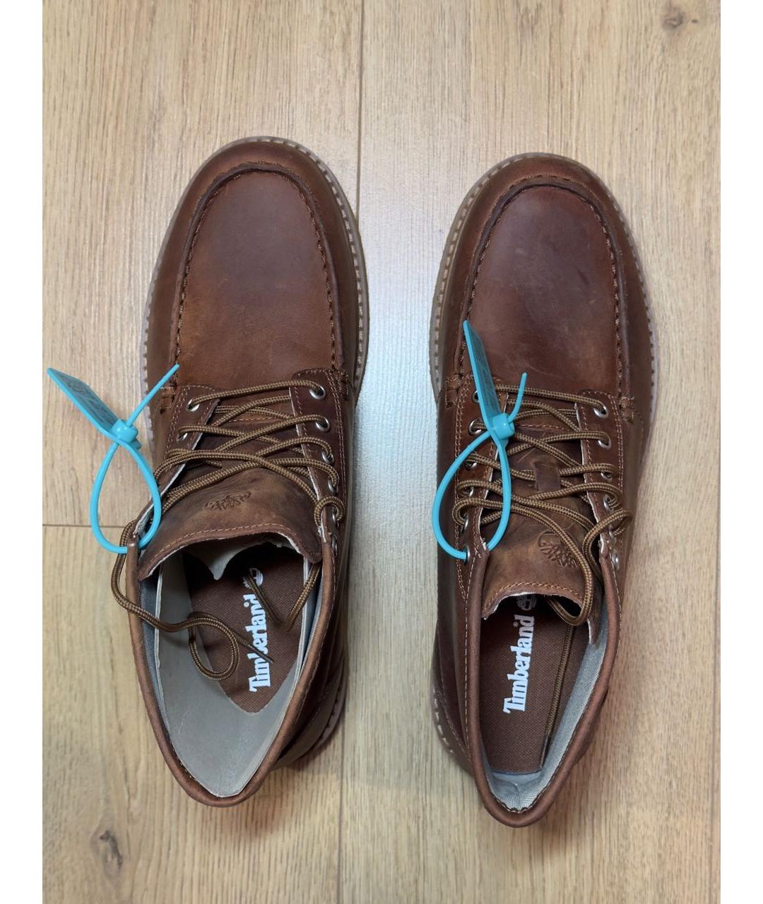 TIMBERLAND Коричневые нубуковые высокие ботинки, фото 3