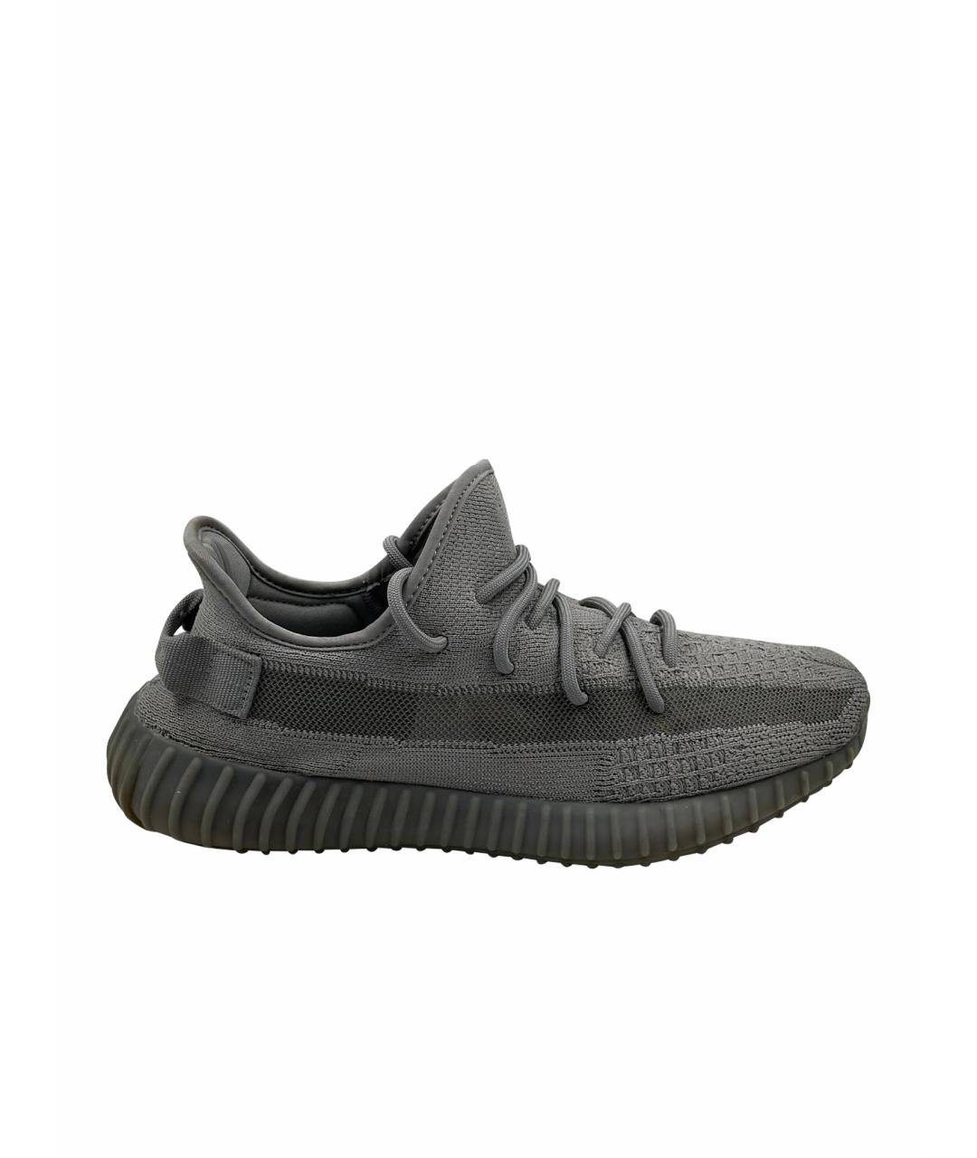 ADIDAS YEEZY Серые текстильные низкие кроссовки / кеды, фото 1