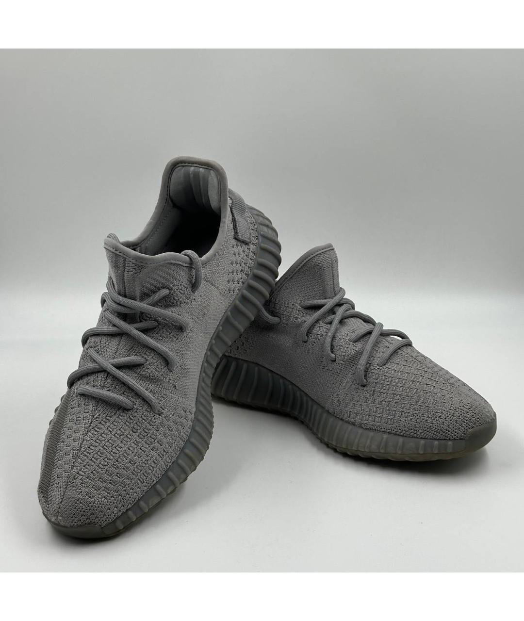ADIDAS YEEZY Серые текстильные низкие кроссовки / кеды, фото 4