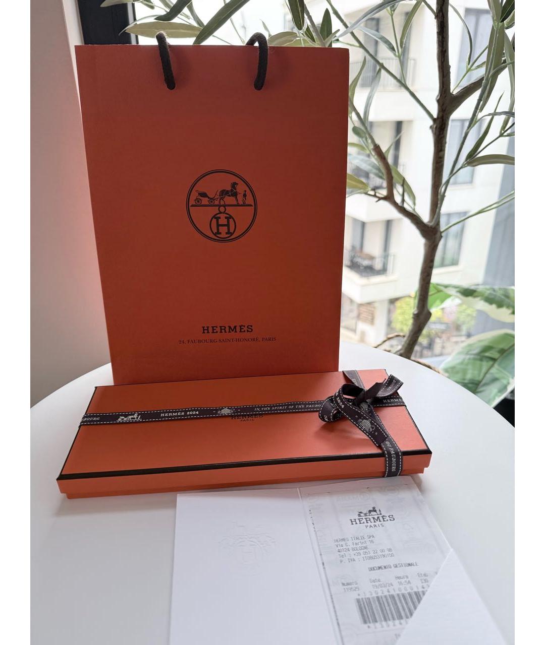 HERMES Фуксия шелковый платок, фото 8