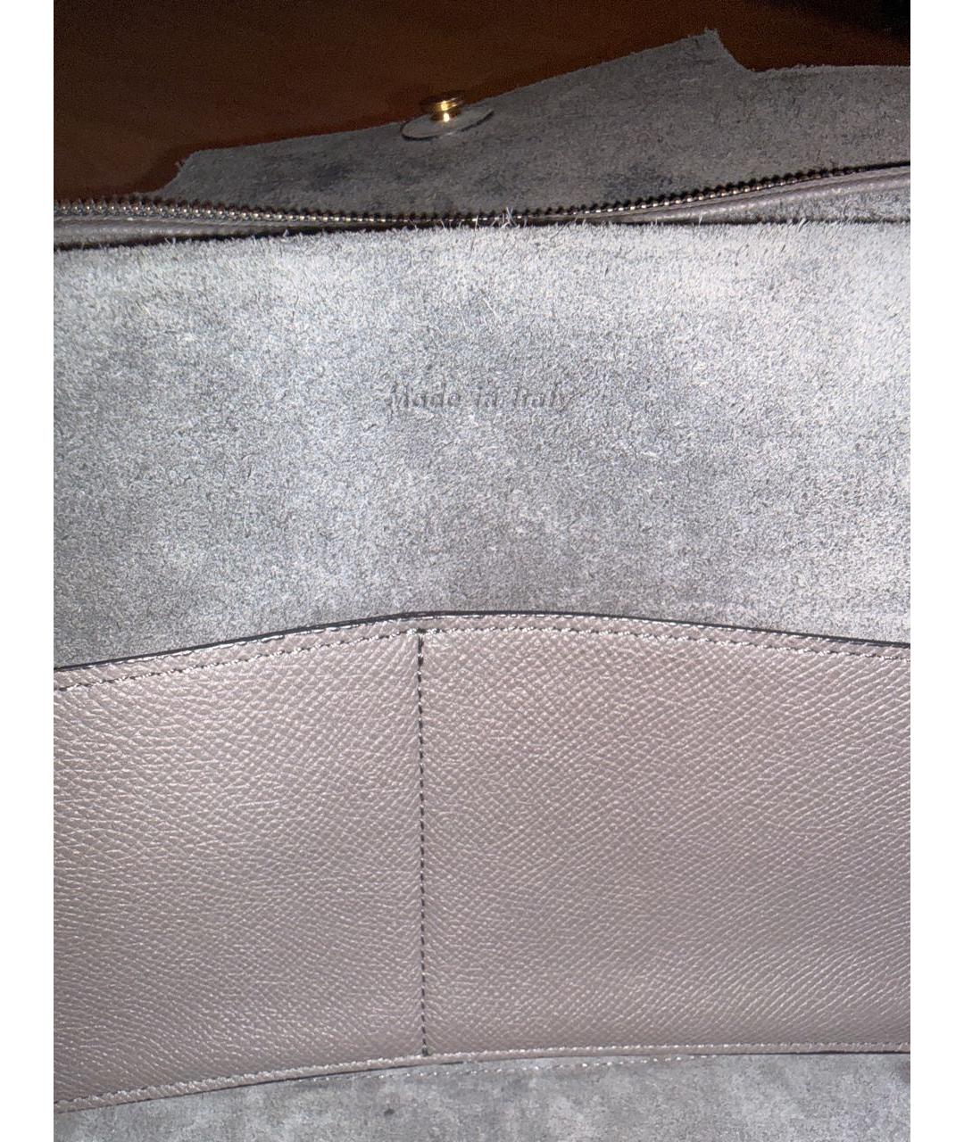 CELINE Антрацитовая кожаная сумка тоут, фото 5