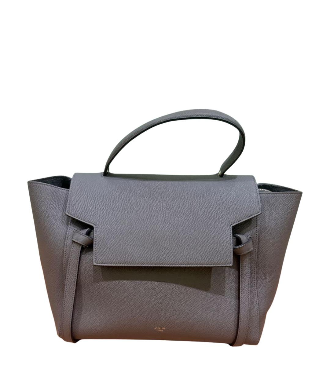 CELINE Антрацитовая кожаная сумка тоут, фото 1