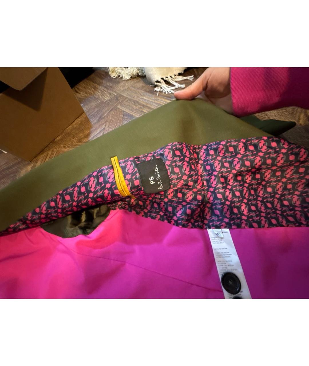 PS BY PAUL SMITH Зеленый шерстяной жакет/пиджак, фото 3