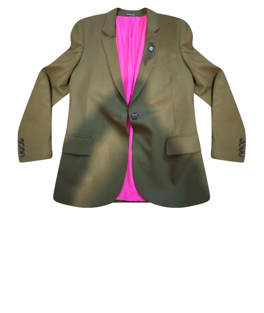 PS BY PAUL SMITH Зеленый шерстяной жакет/пиджак, фото 1