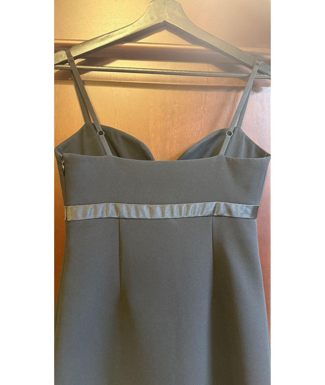 MIU MIU Черное полиэстеровое коктейльное платье, фото 4