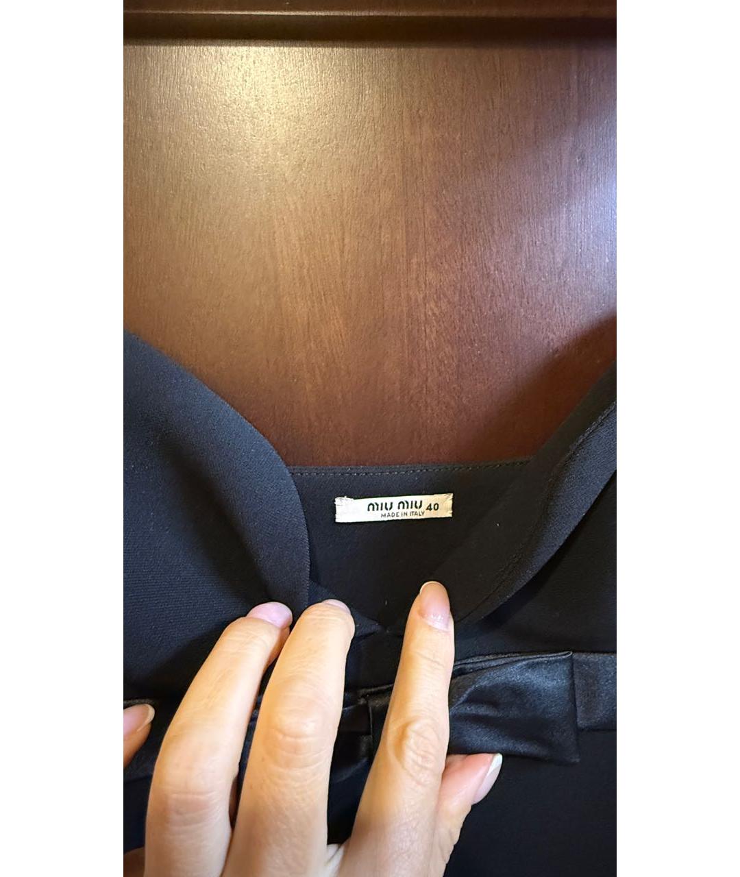 MIU MIU Черное полиэстеровое коктейльное платье, фото 5