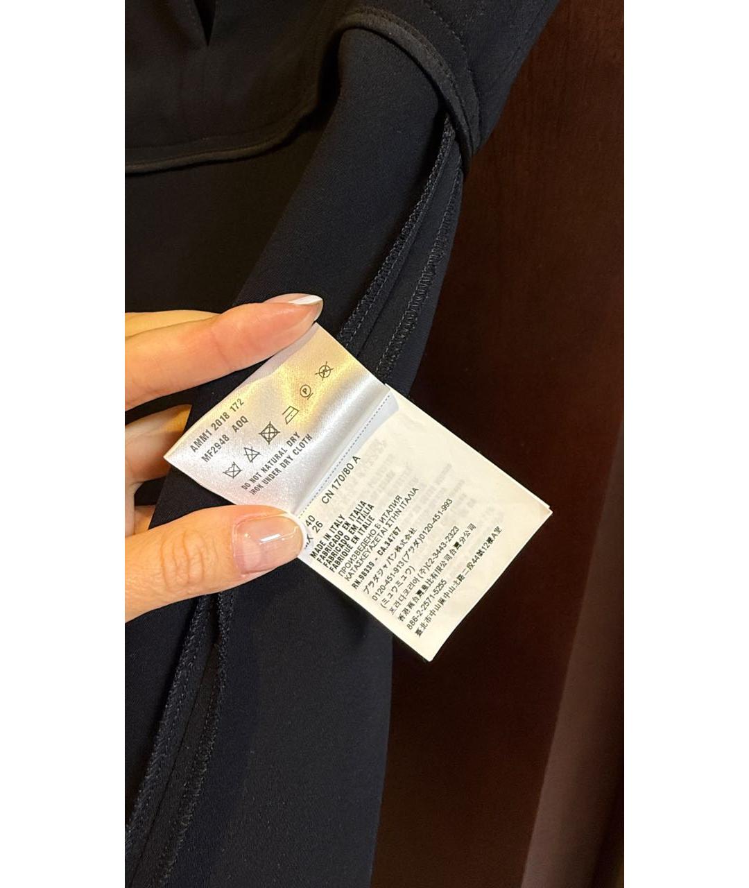 MIU MIU Черное полиэстеровое коктейльное платье, фото 8
