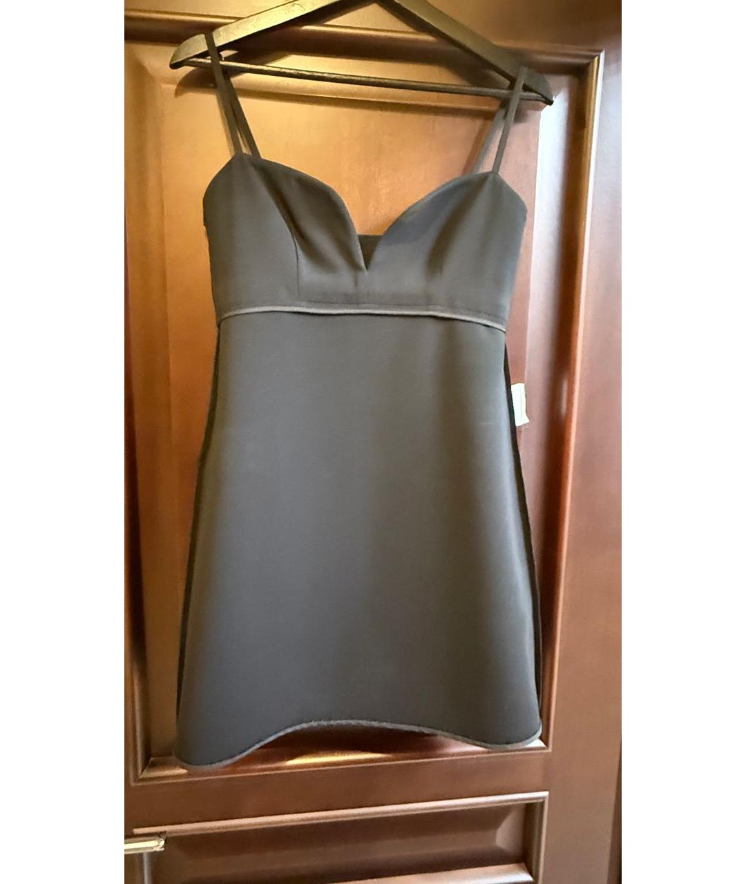 MIU MIU Черное полиэстеровое коктейльное платье, фото 6