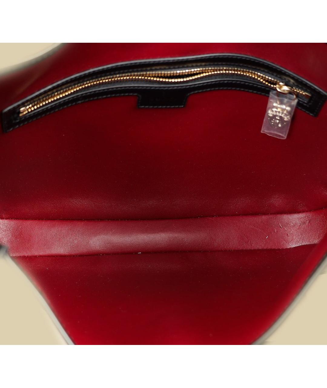 GUCCI Черная кожаная сумка с короткими ручками, фото 4