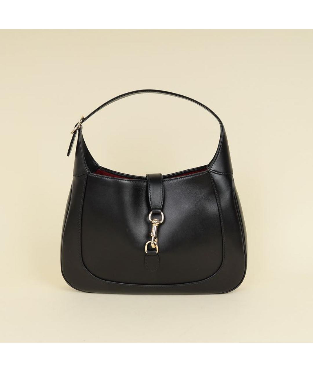 GUCCI Черная кожаная сумка с короткими ручками, фото 7