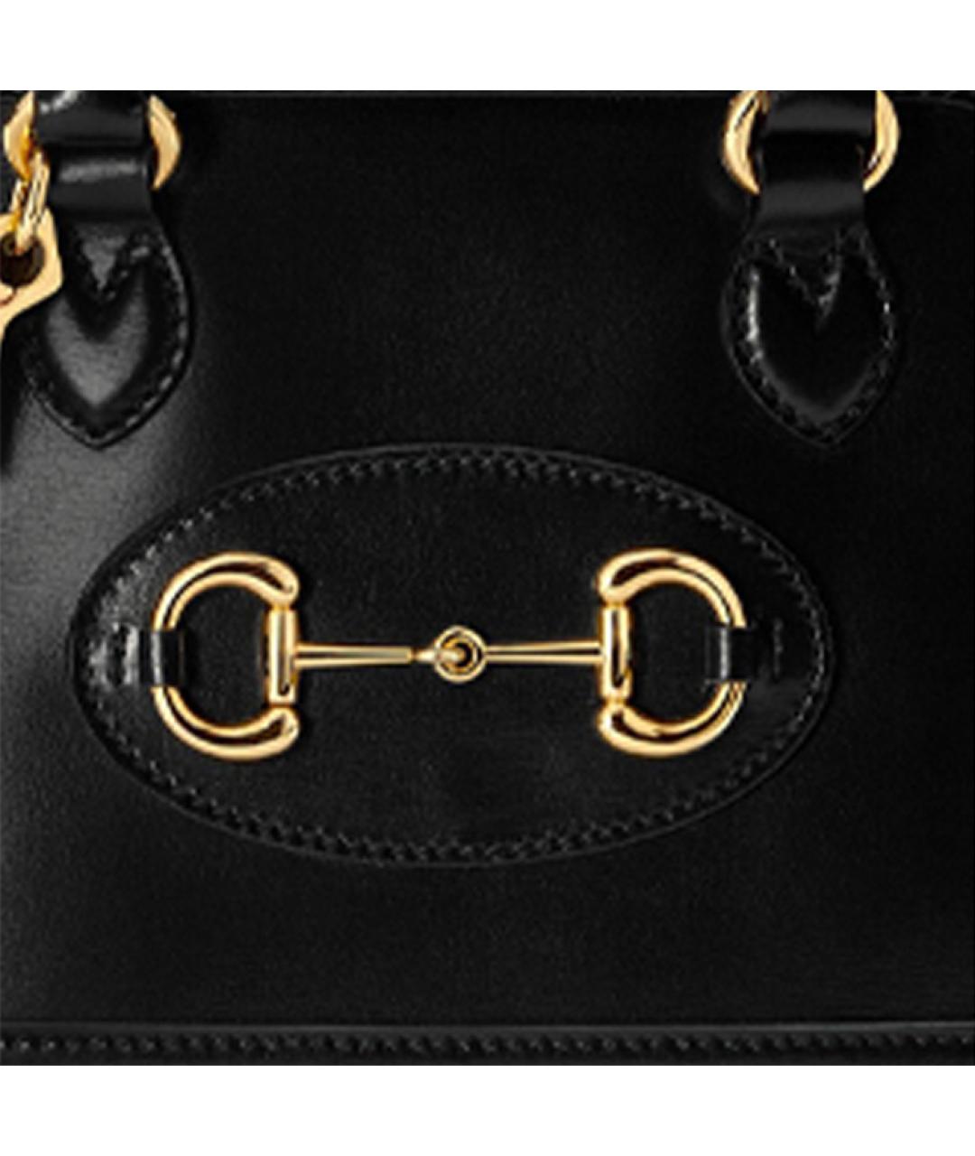 GUCCI Черная кожаная сумка через плечо, фото 8