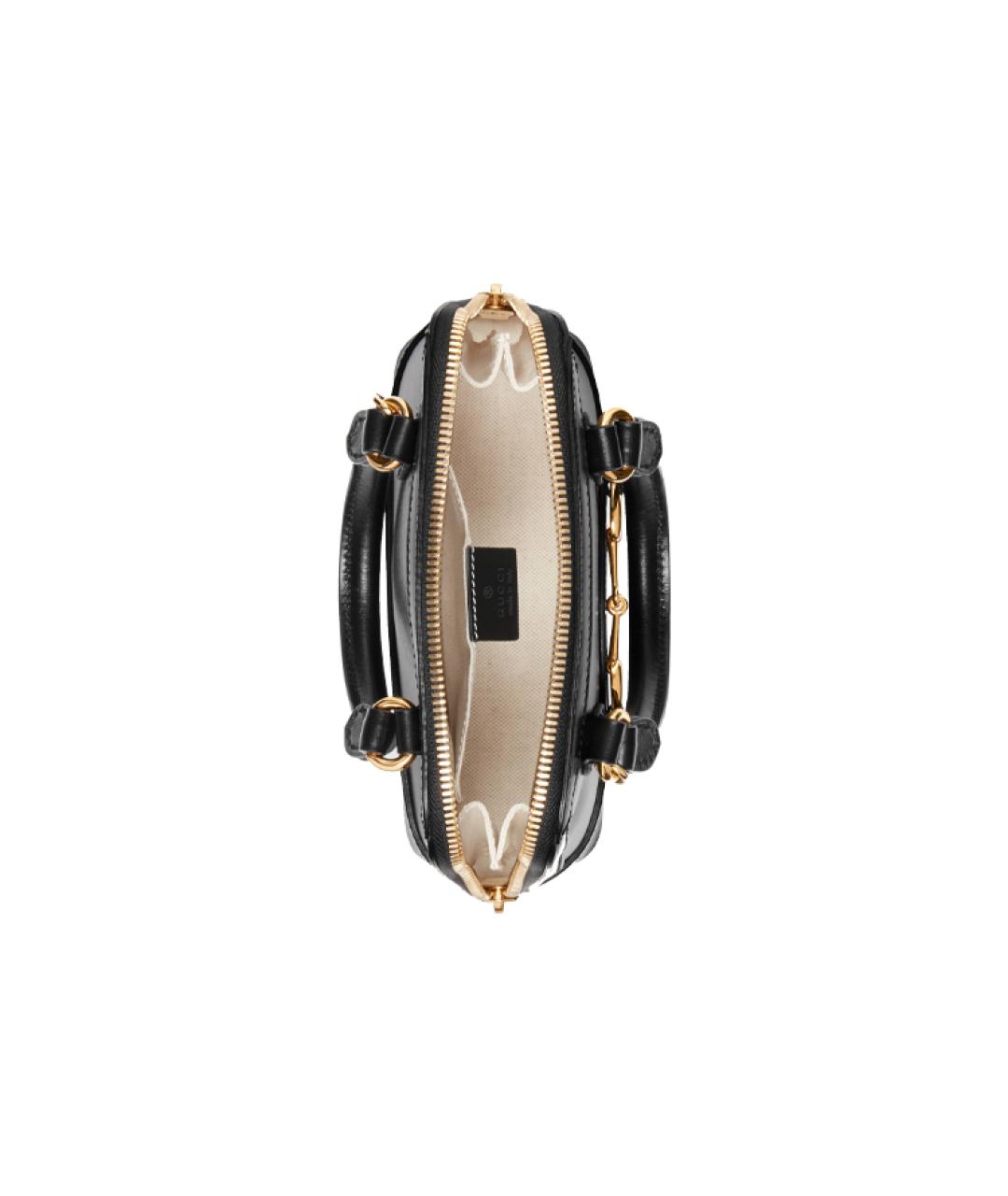 GUCCI Черная кожаная сумка через плечо, фото 6