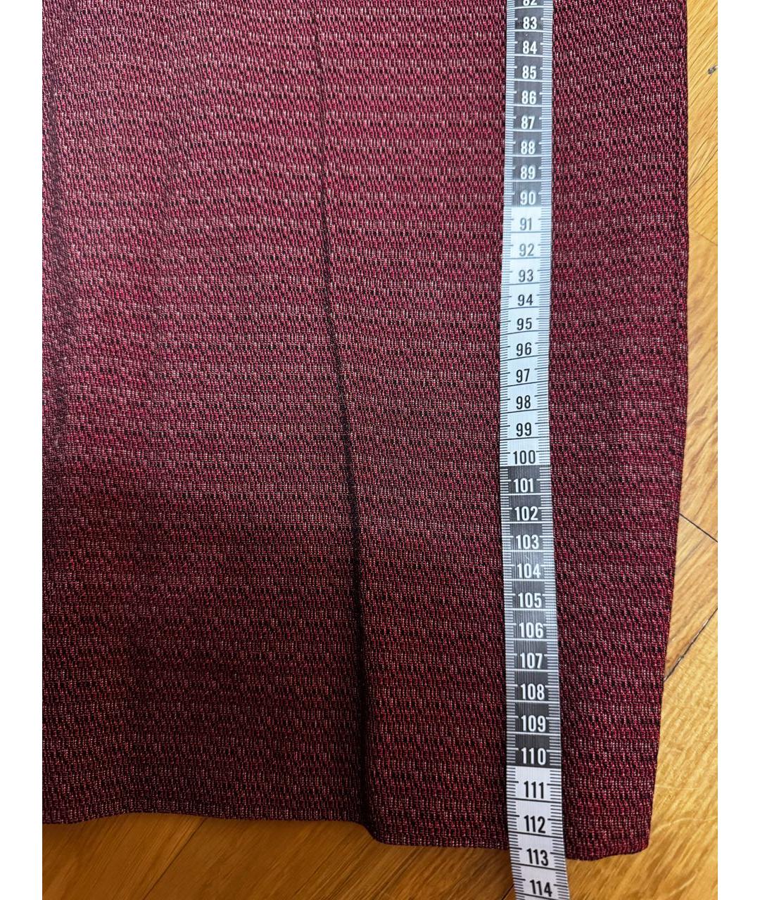 VICTORIA BECKHAM Бордовое хлопко-эластановое платье, фото 8