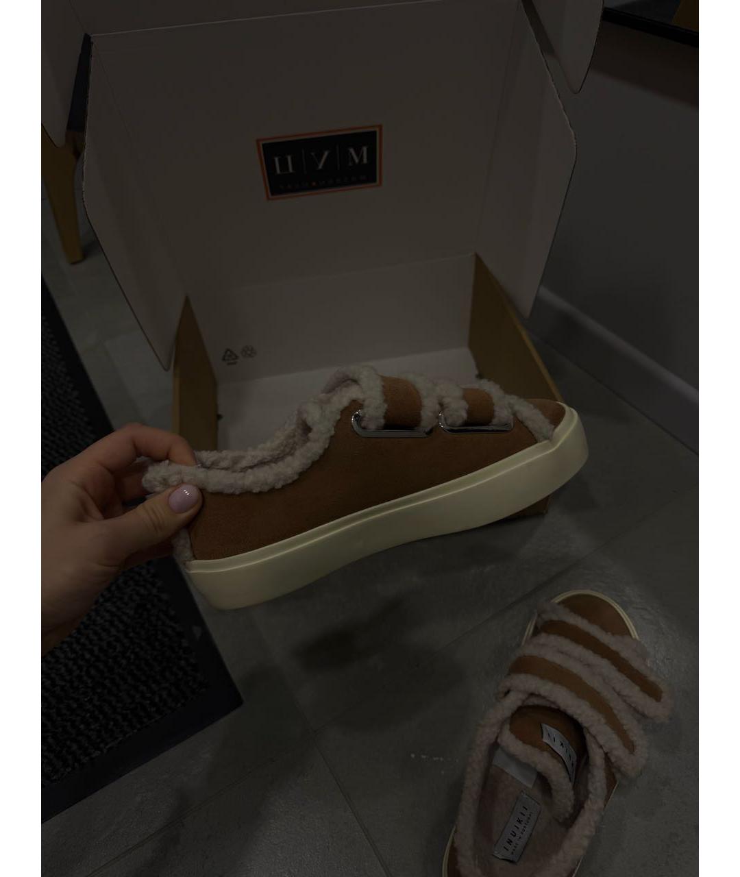 INUIKII Бежевые замшевые кеды, фото 5