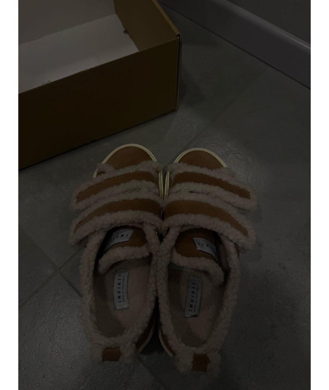 INUIKII Бежевые замшевые кеды, фото 3