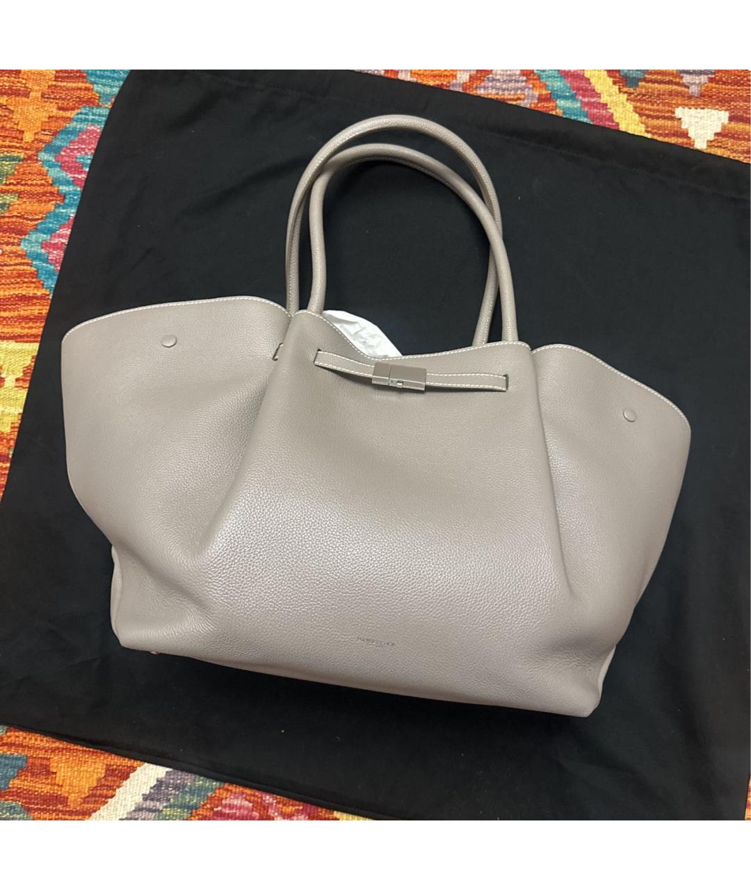 DEMELLIER Серая кожаная сумка тоут, фото 7