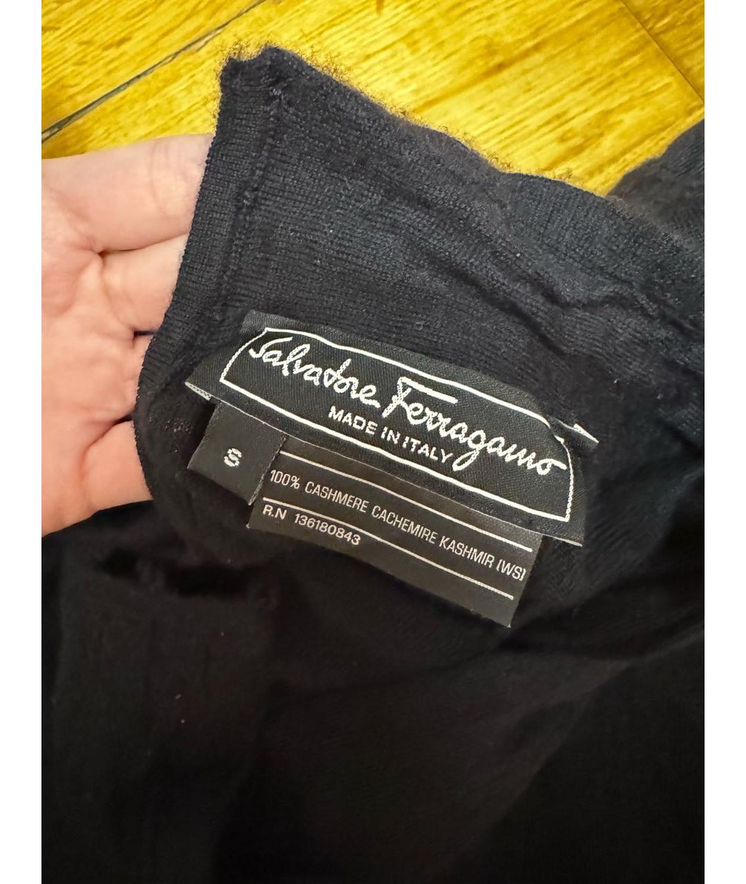 FERRAGAMO Черная кашемировая водолазка, фото 3