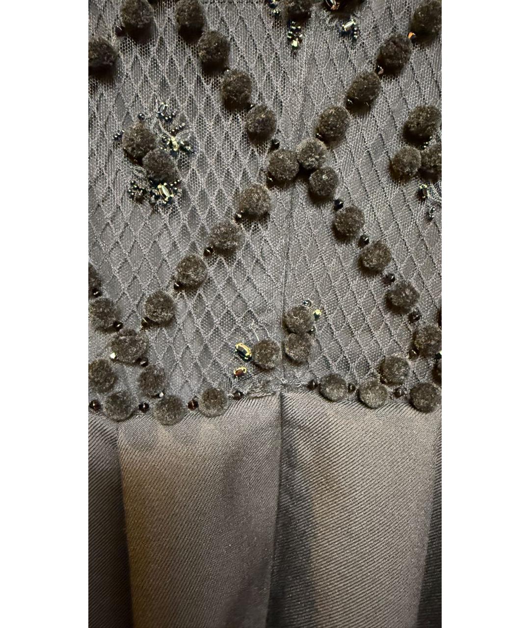 VALENTINO Антрацитовое полиамидовое вечернее платье, фото 5