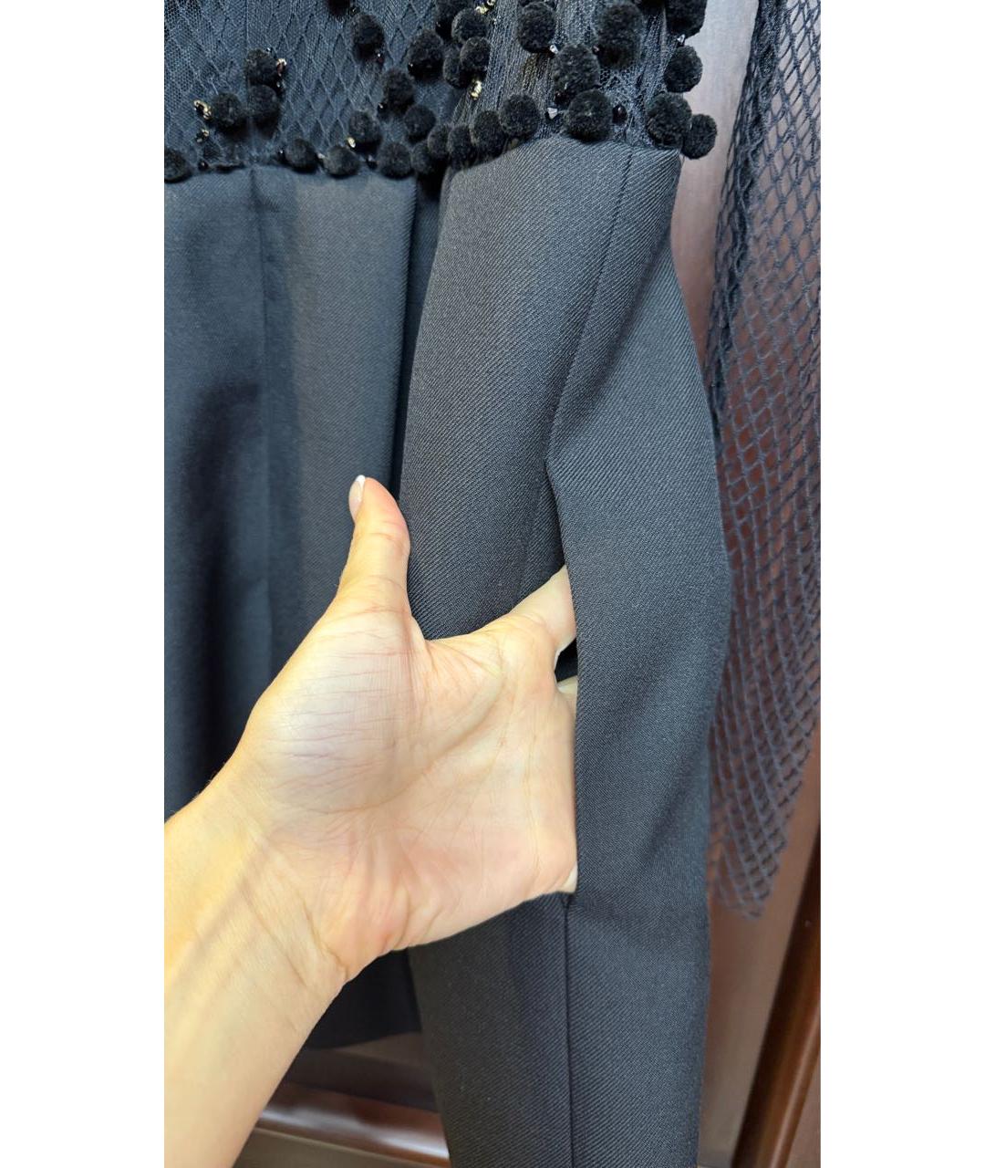 VALENTINO Антрацитовое полиамидовое вечернее платье, фото 4