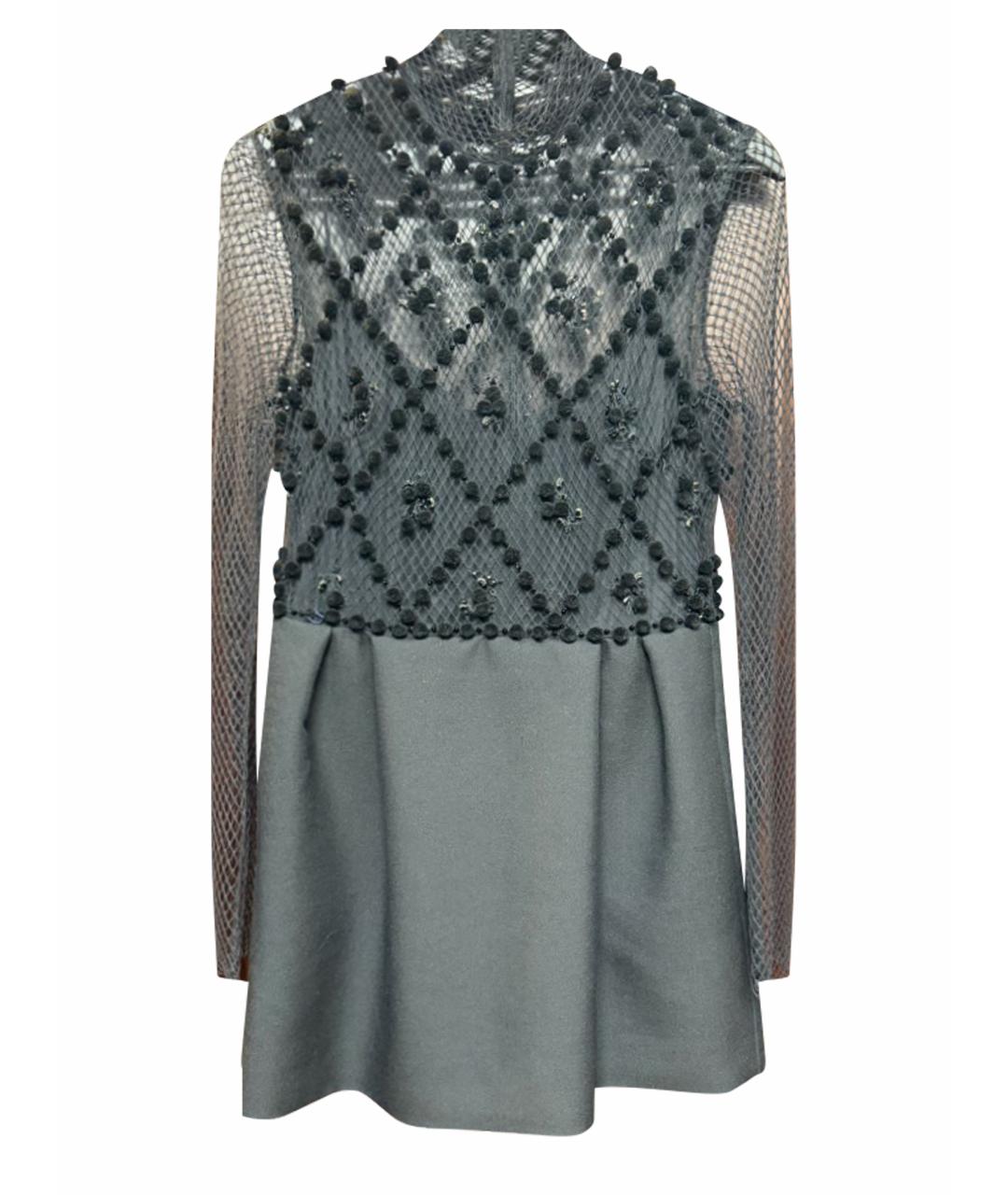 VALENTINO Антрацитовое полиамидовое вечернее платье, фото 1