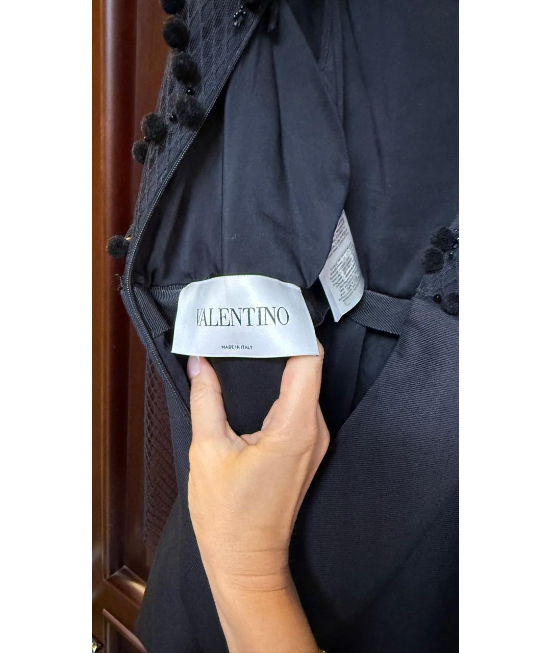 VALENTINO Антрацитовое полиамидовое вечернее платье, фото 6