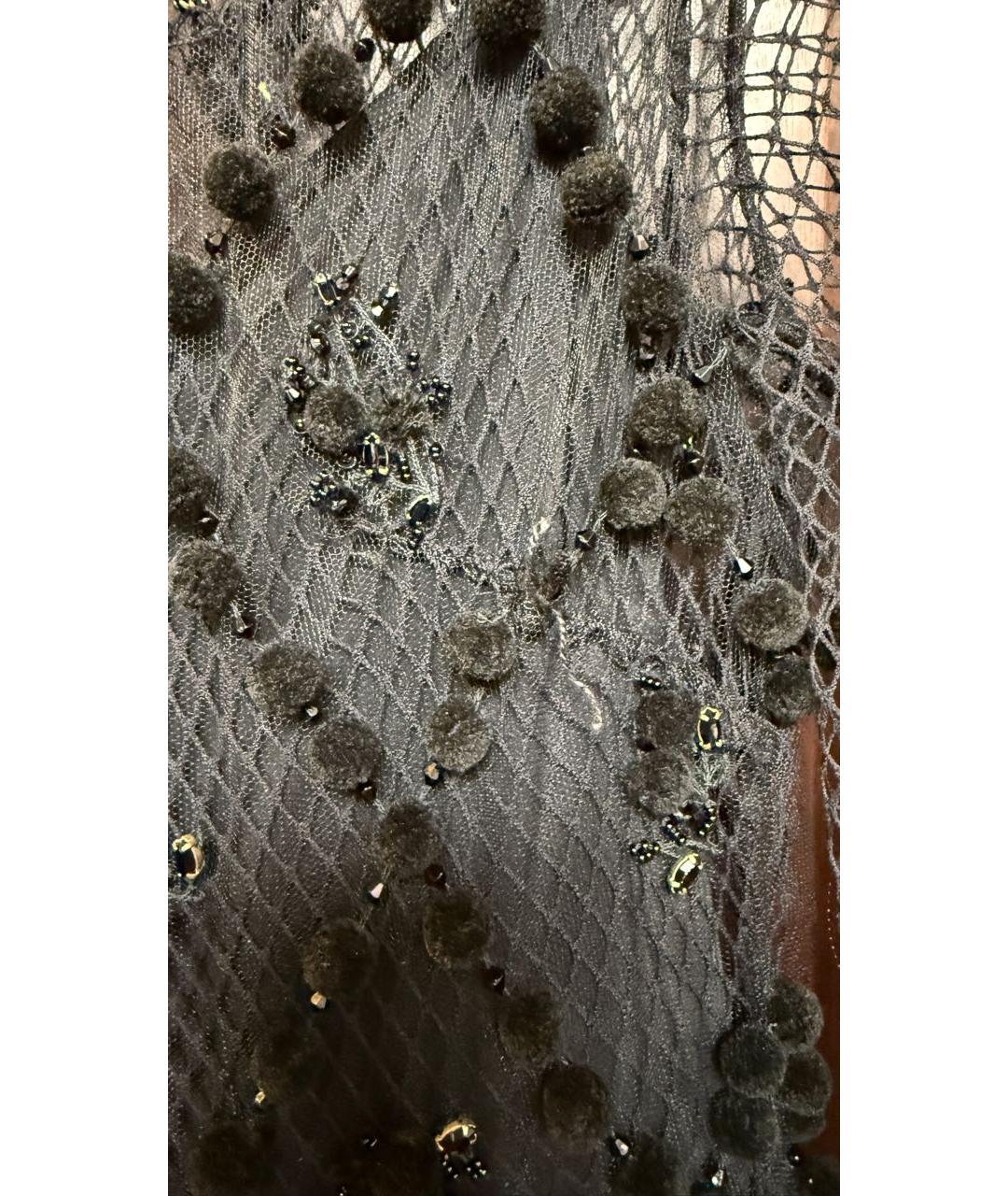 VALENTINO Антрацитовое полиамидовое вечернее платье, фото 8