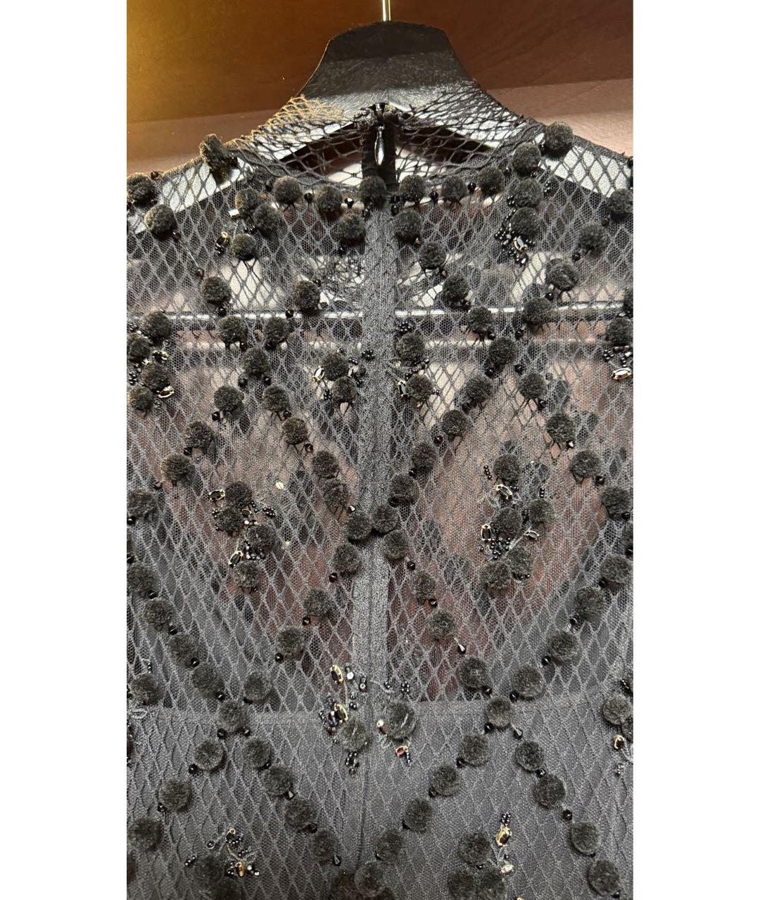 VALENTINO Антрацитовое полиамидовое вечернее платье, фото 3