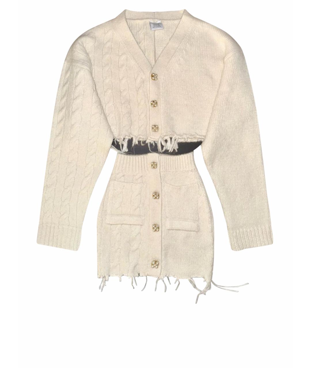 VETEMENTS Бежевый шерстяной костюм с юбками, фото 1