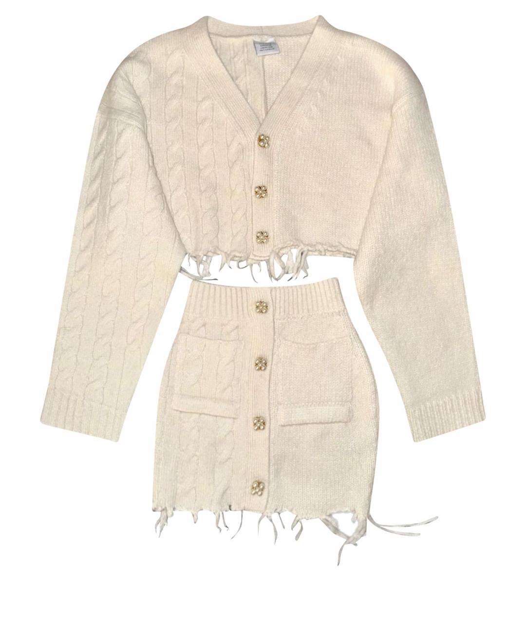 VETEMENTS Бежевый шерстяной костюм с юбками, фото 9