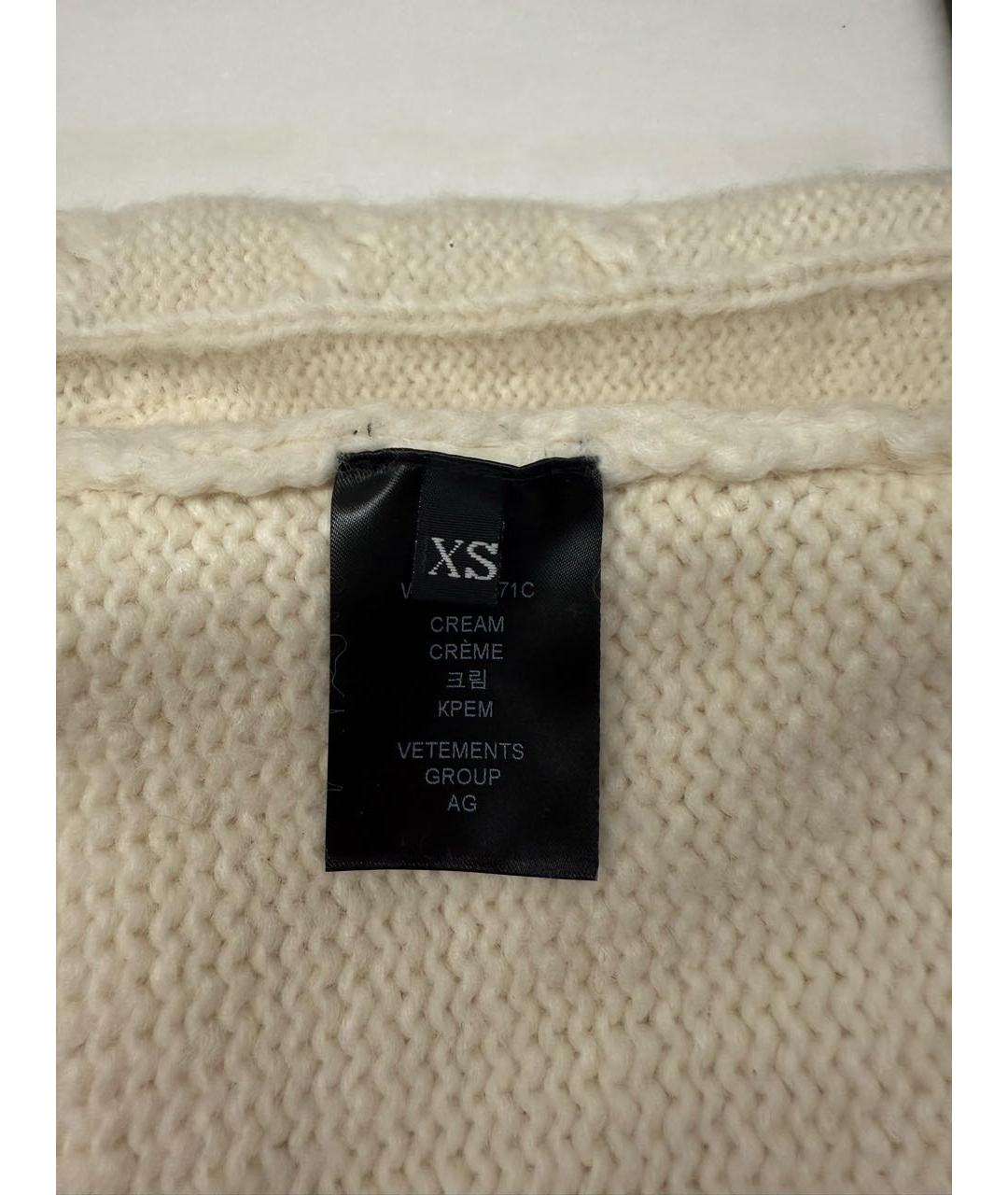 VETEMENTS Бежевый шерстяной костюм с юбками, фото 6