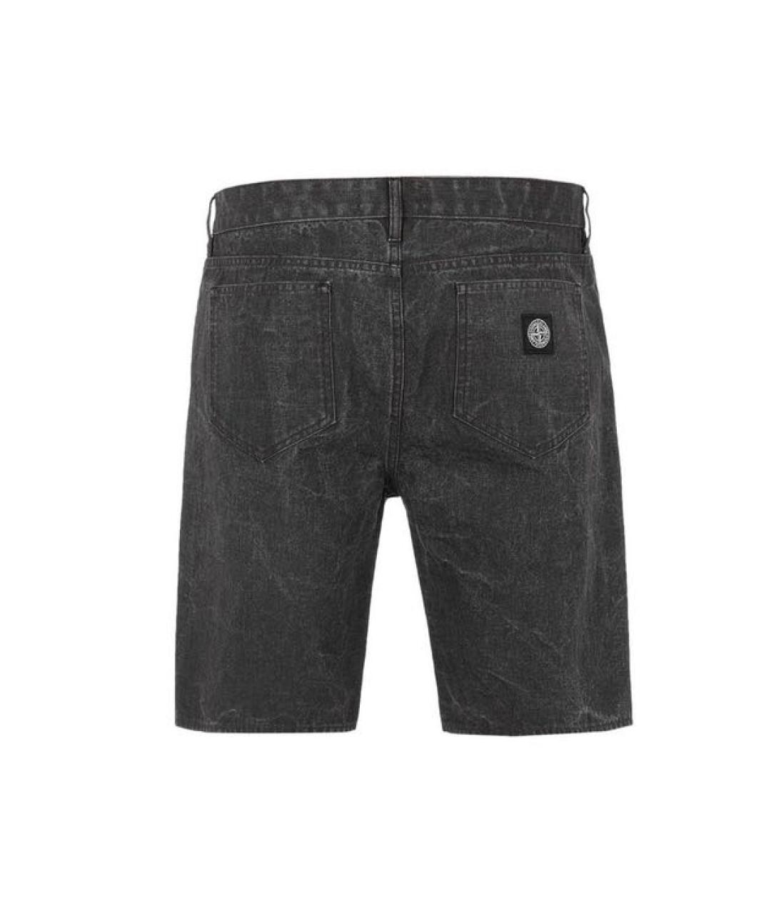 STONE ISLAND Антрацитовые хлопковые джинсы, фото 2