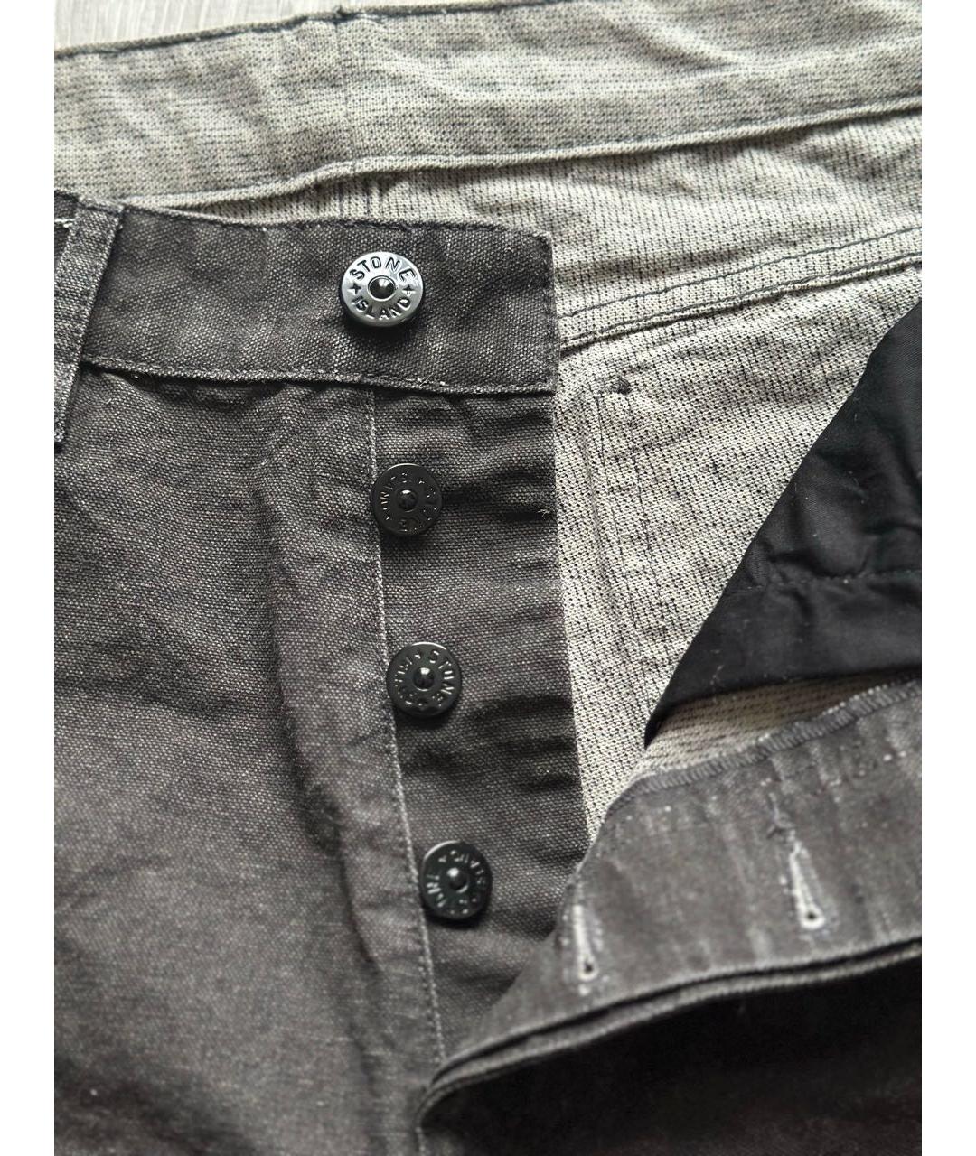 STONE ISLAND Антрацитовые хлопковые джинсы, фото 7