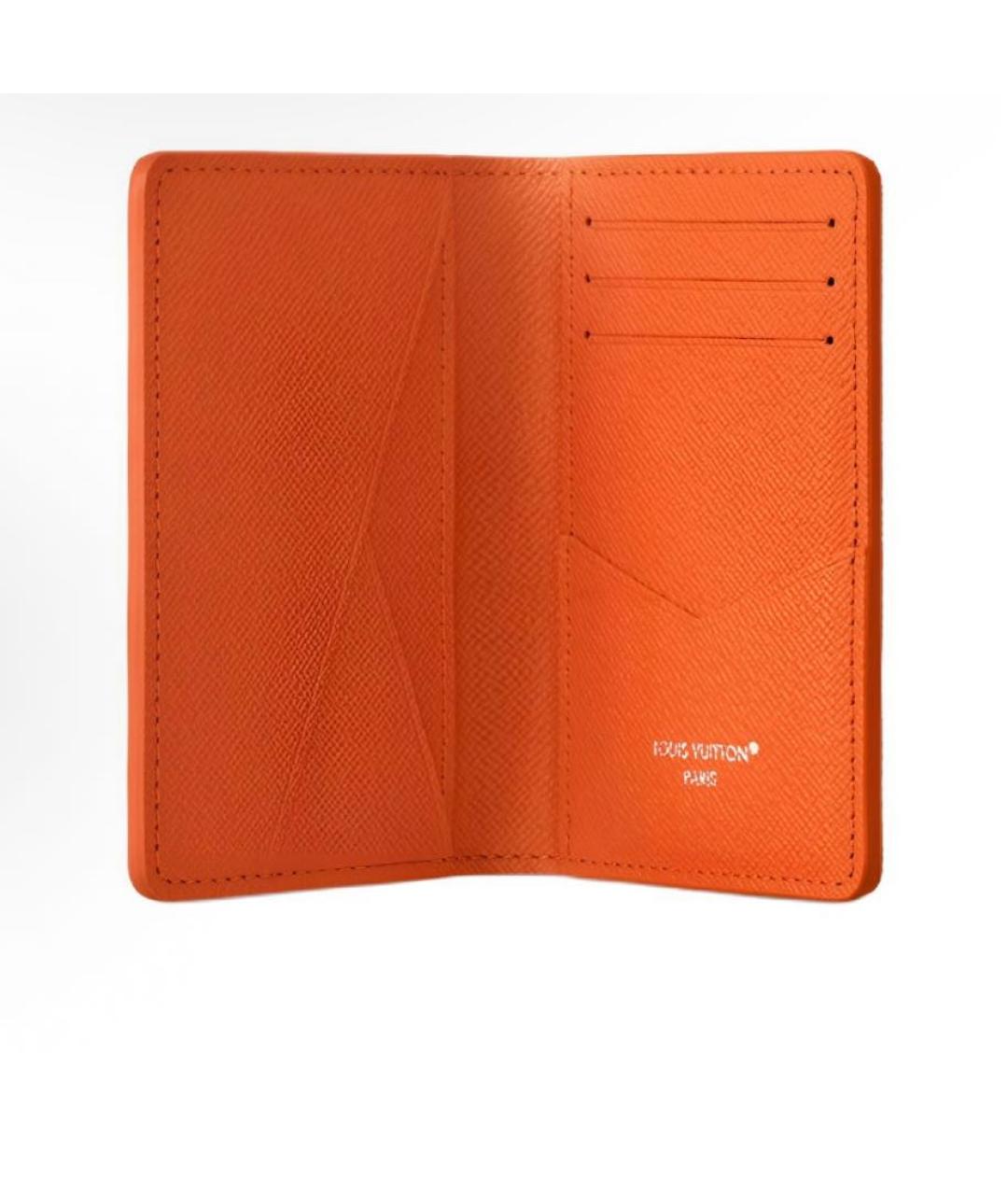LOUIS VUITTON Оранжевый кожаный кардхолдер, фото 4