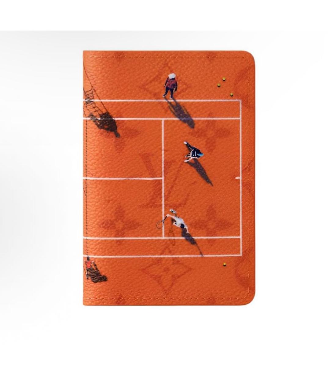 LOUIS VUITTON Оранжевый кожаный кардхолдер, фото 5