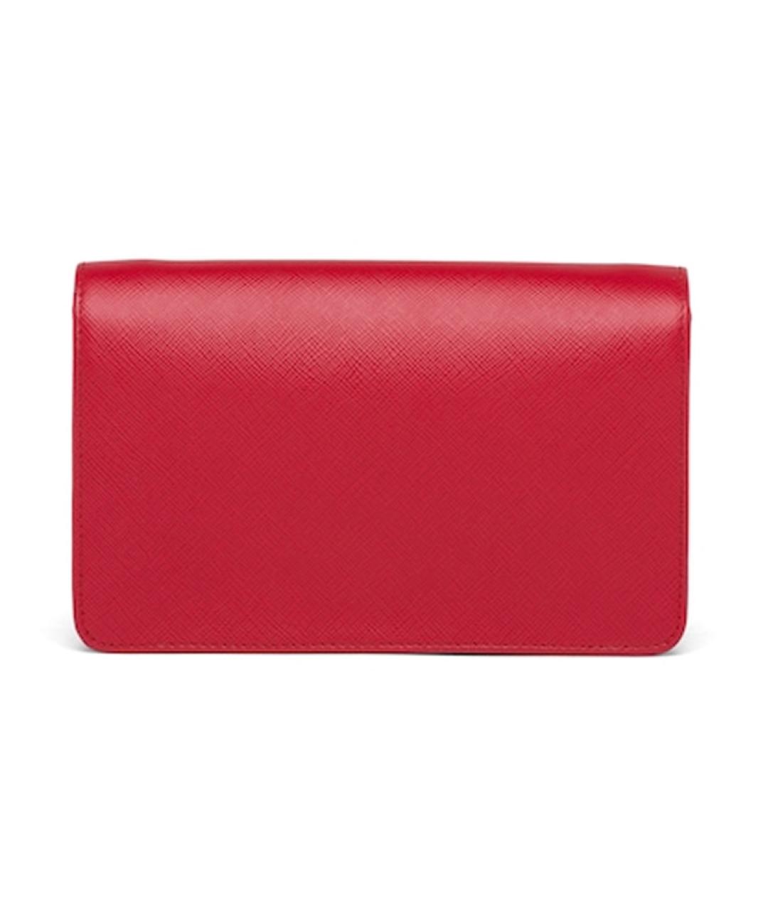 PRADA Красная кожаная сумка через плечо, фото 3