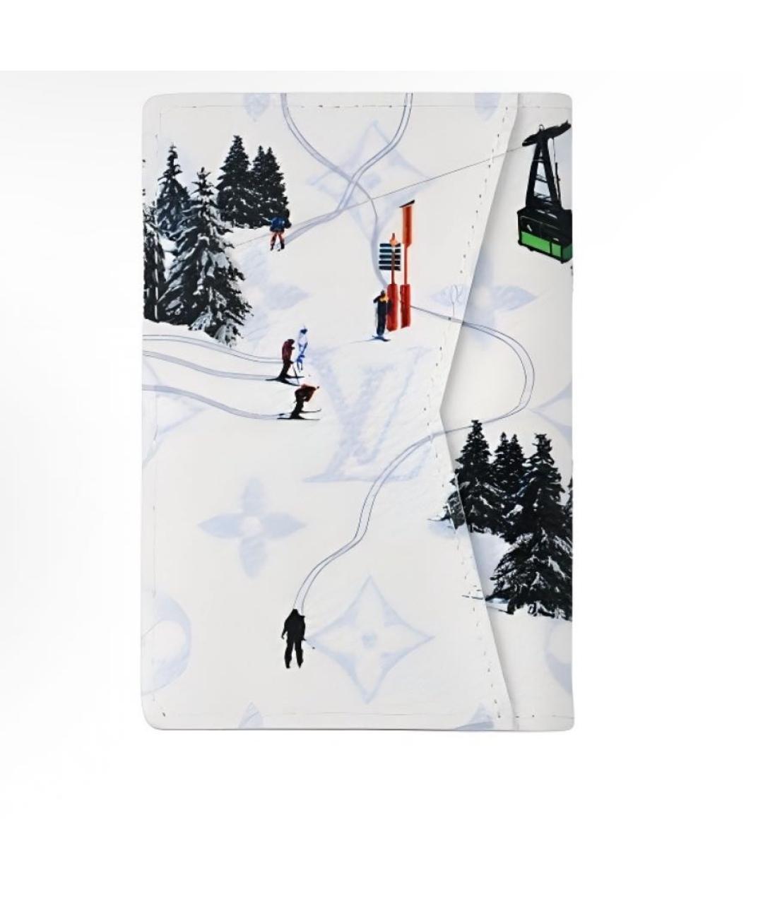 LOUIS VUITTON Белый кожаный кардхолдер, фото 4