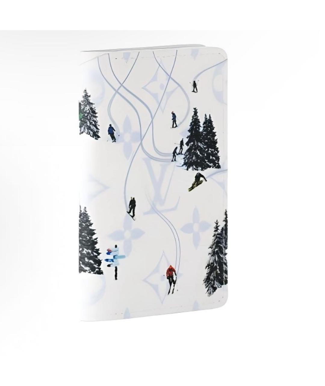 LOUIS VUITTON Белый кожаный кардхолдер, фото 2