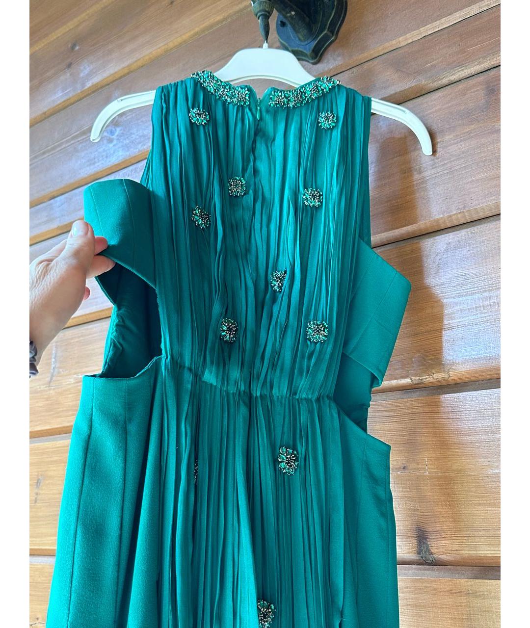 ERMANNO SCERVINO Зеленые шелковое коктейльное платье, фото 3