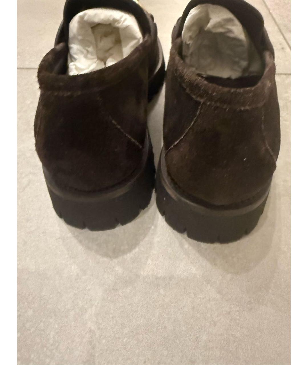 GUCCI Коричневые замшевые лоферы, фото 5