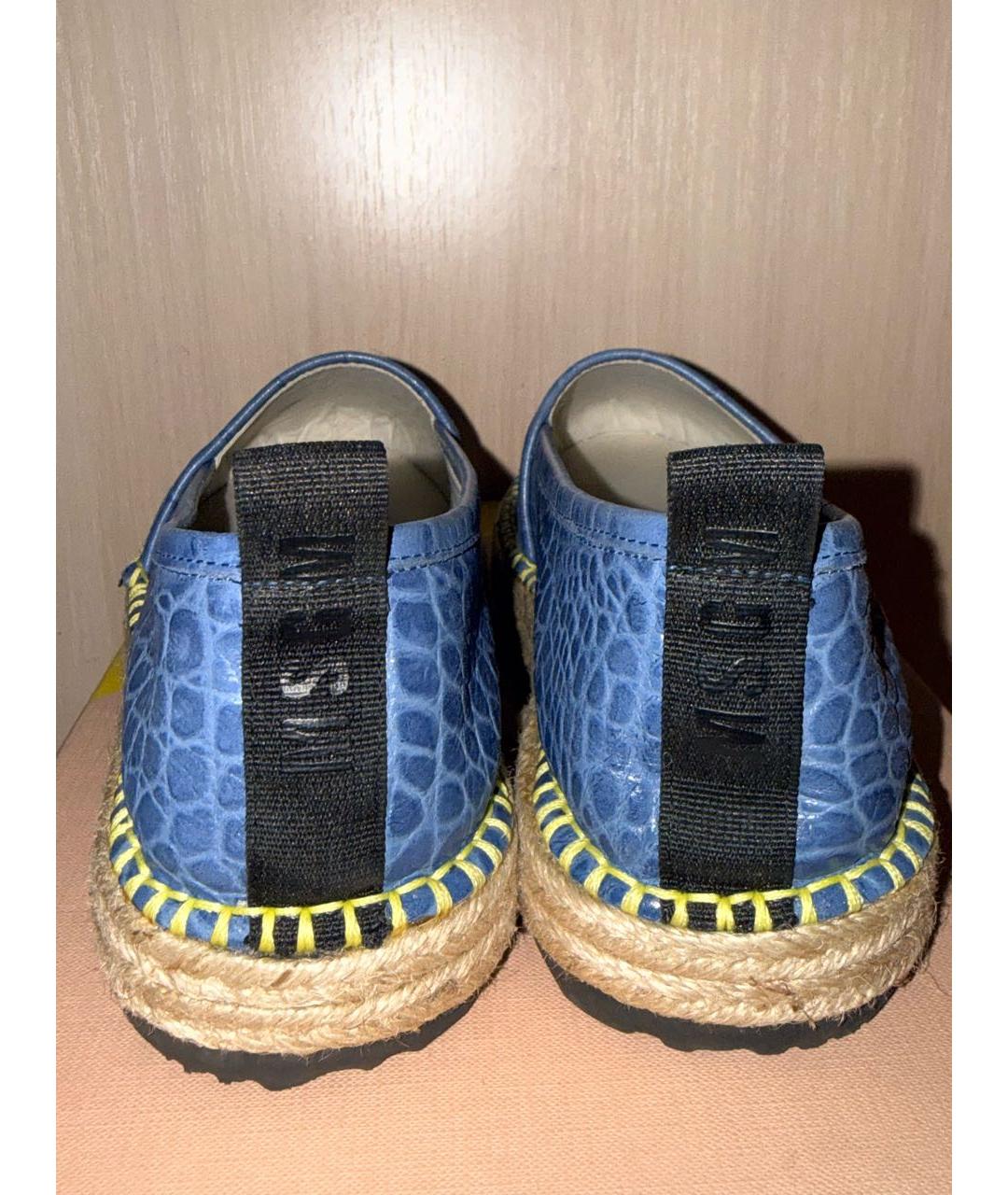 MSGM Синие кожаные эспадрильи, фото 4